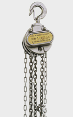 不銹鋼手拉葫蘆用于乳制品加工廠設(shè)備檢修作業(yè)